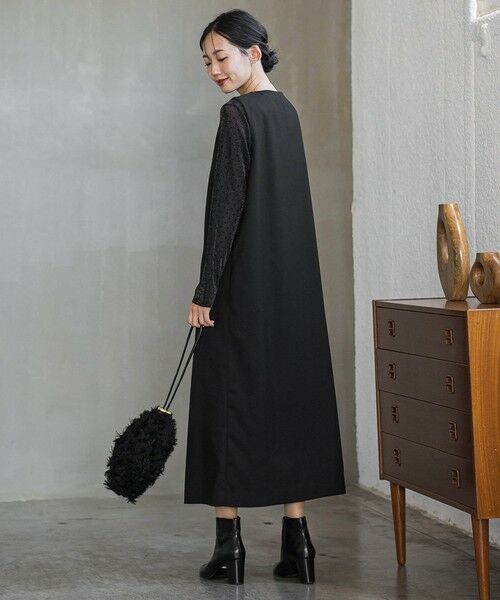 Droite lautreamont / ドロワットロートレアモン ロング・マキシ丈ワンピース | 裏起毛サキソニーワンピース≪手洗い可能≫ | 詳細4