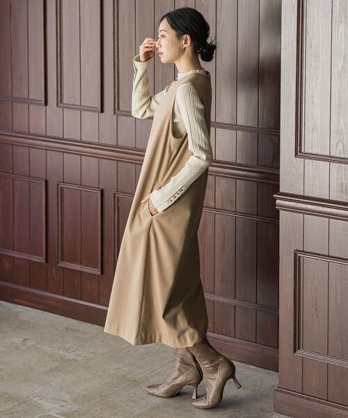 Droite lautreamont / ドロワットロートレアモン ロング・マキシ丈ワンピース | 裏起毛サキソニーワンピース≪手洗い可能≫ | 詳細9
