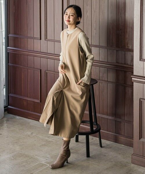 Droite lautreamont / ドロワットロートレアモン ロング・マキシ丈ワンピース | 裏起毛サキソニーワンピース≪手洗い可能≫ | 詳細7