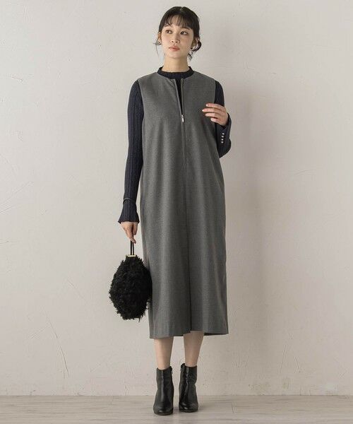Droite lautreamont / ドロワットロートレアモン ロング・マキシ丈ワンピース | 裏起毛サキソニーワンピース≪手洗い可能≫ | 詳細22