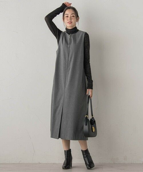 Droite lautreamont / ドロワットロートレアモン ロング・マキシ丈ワンピース | 裏起毛サキソニーワンピース≪手洗い可能≫ | 詳細23