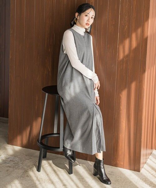Droite lautreamont / ドロワットロートレアモン ロング・マキシ丈ワンピース | 裏起毛サキソニーワンピース≪手洗い可能≫ | 詳細20