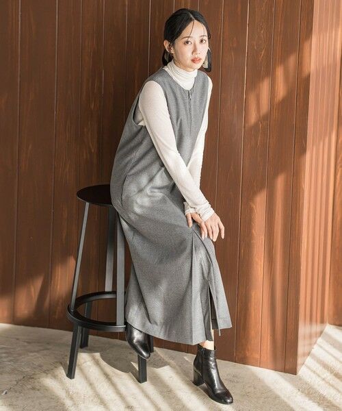 Droite lautreamont / ドロワットロートレアモン ロング・マキシ丈ワンピース | 裏起毛サキソニーワンピース≪手洗い可能≫ | 詳細21