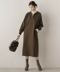 Droite lautreamont / ドロワットロートレアモン ロング・マキシ丈ワンピース | 【WEB限定】圧縮起毛ステンニットワンピース≪手洗い可能≫