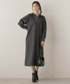 Droite lautreamont / ドロワットロートレアモン ロング・マキシ丈ワンピース | 【WEB限定】圧縮起毛ステンニットワンピース≪手洗い可能≫