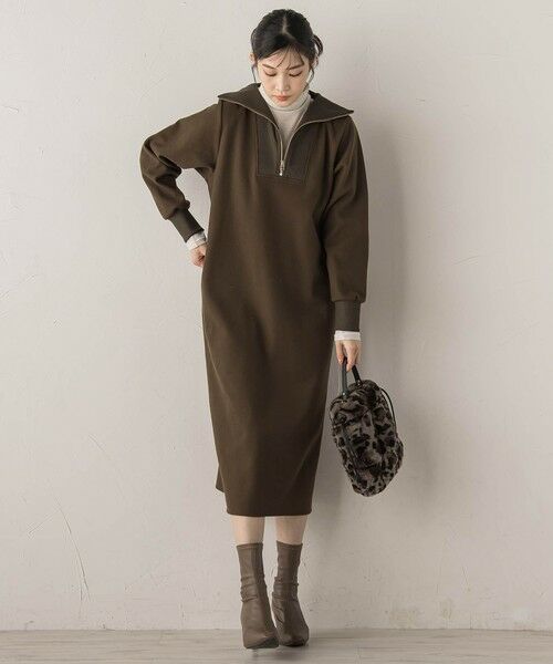 Droite lautreamont / ドロワットロートレアモン ロング・マキシ丈ワンピース | 【WEB限定】圧縮起毛ステンニットワンピース≪手洗い可能≫ | 詳細12