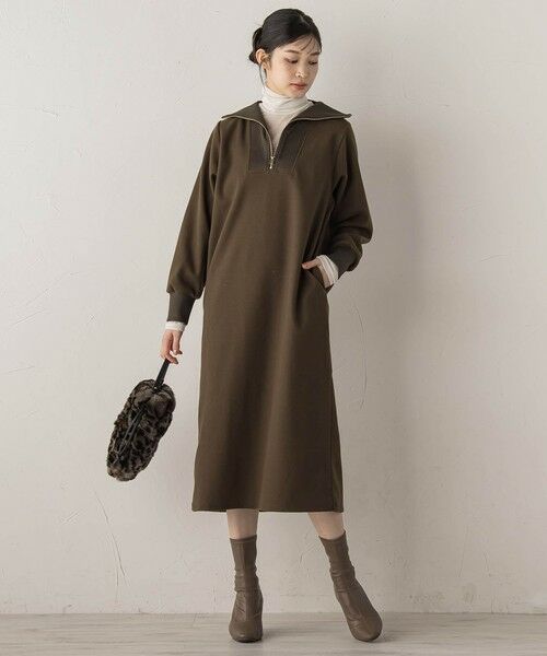 Droite lautreamont / ドロワットロートレアモン ロング・マキシ丈ワンピース | 【WEB限定】圧縮起毛ステンニットワンピース≪手洗い可能≫ | 詳細13