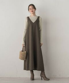 Droite lautreamont / ドロワットロートレアモン ロング・マキシ丈ワンピース | ミックスツイードジャンスカ