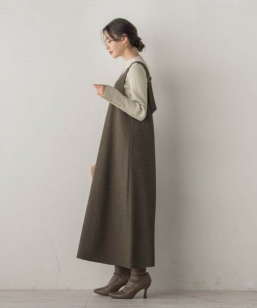 Droite lautreamont / ドロワットロートレアモン ロング・マキシ丈ワンピース | ミックスツイードジャンスカ | 詳細2