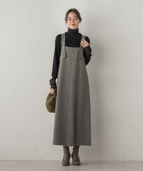 Droite lautreamont / ドロワットロートレアモン ロング・マキシ丈ワンピース | ミックスツイードジャンスカ | 詳細11