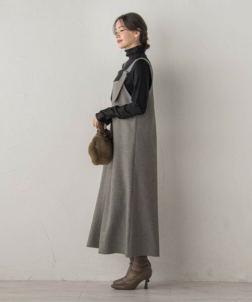 Droite lautreamont / ドロワットロートレアモン ロング・マキシ丈ワンピース | ミックスツイードジャンスカ | 詳細12