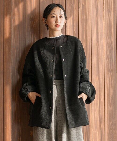 Droite lautreamont / ドロワットロートレアモン ダッフルコート | メランジブランケットコート | 詳細5
