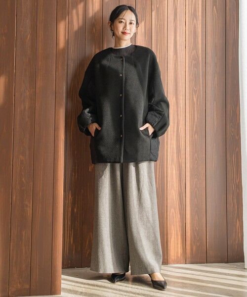 Droite lautreamont / ドロワットロートレアモン ダッフルコート | メランジブランケットコート | 詳細8