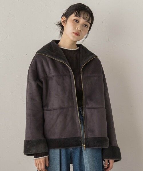 Droite lautreamont / ドロワットロートレアモン ダッフルコート | 【WEB限定】フェイクムートンファーコート | 詳細24