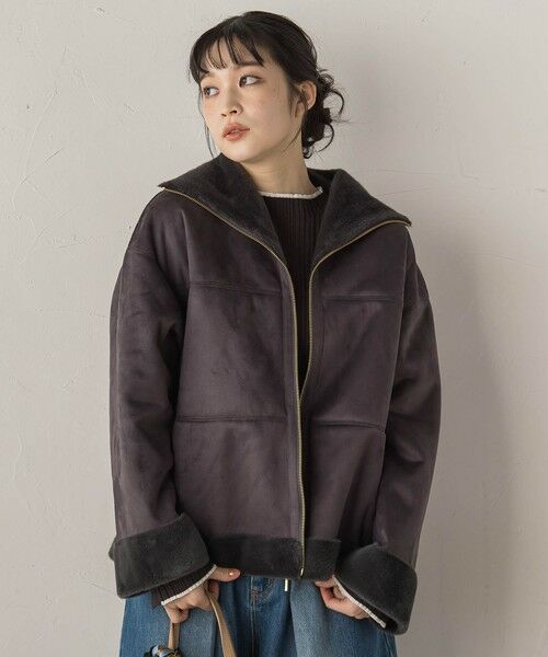 Droite lautreamont / ドロワットロートレアモン ダッフルコート | 【WEB限定】フェイクムートンファーコート | 詳細26