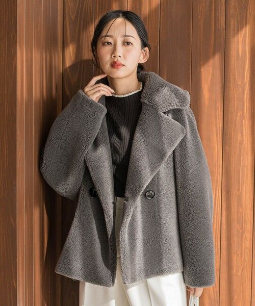 Droite lautreamont / ドロワットロートレアモン ダッフルコート | ボアボンディングPコート | 詳細11