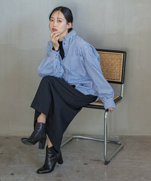 Droite lautreamont / ドロワットロートレアモン ミニ・ひざ丈スカート | 裏起毛タイトスカート≪手洗い可能≫ | 詳細1