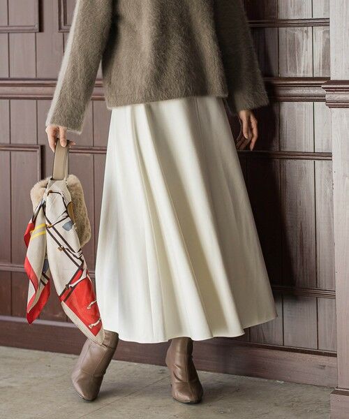 Droite lautreamont / ドロワットロートレアモン ミニ・ひざ丈スカート | 両面起毛ストレッチスカート≪洗濯機で洗える≫ | 詳細1