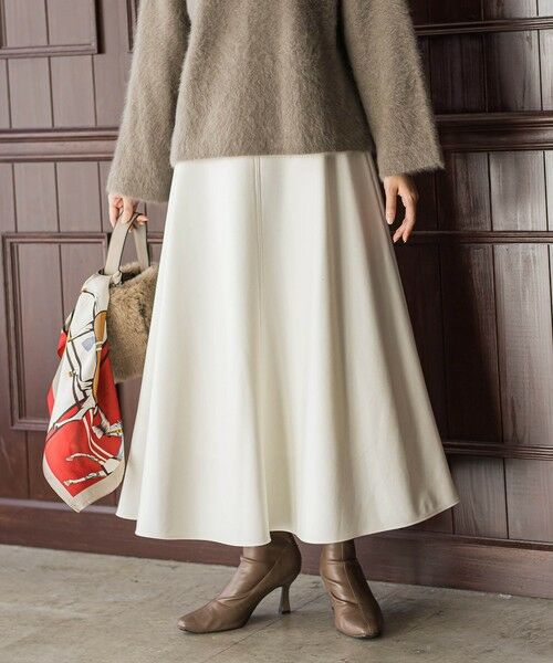 Droite lautreamont / ドロワットロートレアモン ミニ・ひざ丈スカート | 両面起毛ストレッチスカート≪洗濯機で洗える≫ | 詳細2