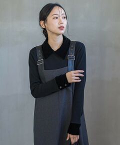 Droite lautreamont / ドロワットロートレアモン ニット・セーター | ベロア襟付きニット≪手洗い可能≫