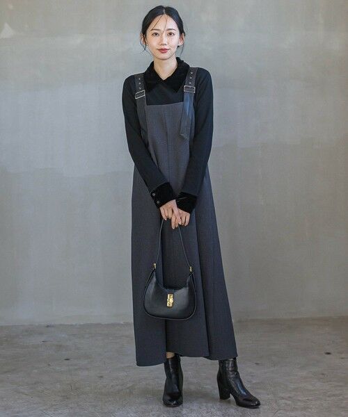 Droite lautreamont / ドロワットロートレアモン ニット・セーター | ベロア襟付きニット≪手洗い可能≫ | 詳細1