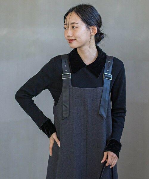 Droite lautreamont / ドロワットロートレアモン ニット・セーター | ベロア襟付きニット≪手洗い可能≫ | 詳細5