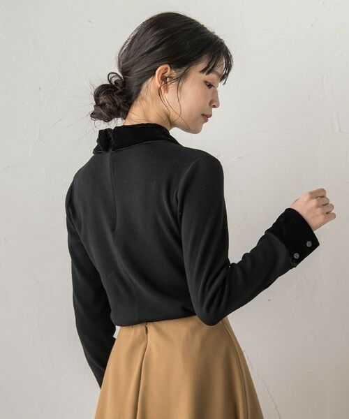 Droite lautreamont / ドロワットロートレアモン ニット・セーター | ベロア襟付きニット≪手洗い可能≫ | 詳細4