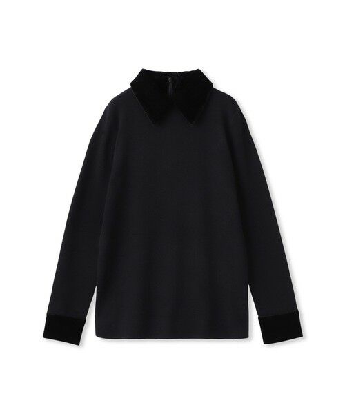 Droite lautreamont / ドロワットロートレアモン ニット・セーター | ベロア襟付きニット≪手洗い可能≫ | 詳細9