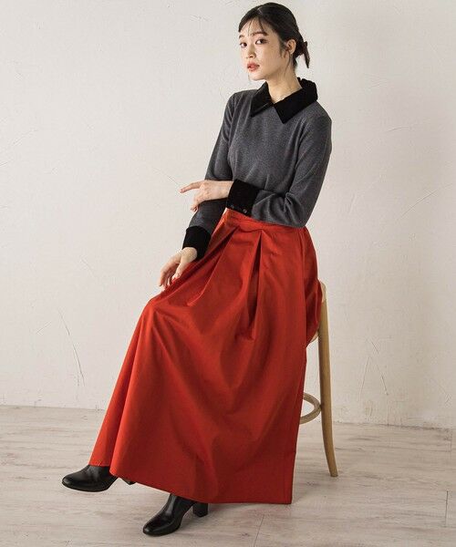 Droite lautreamont / ドロワットロートレアモン ニット・セーター | ベロア襟付きニット≪手洗い可能≫ | 詳細28