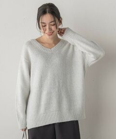 Droite lautreamont / ドロワットロートレアモン ニット・セーター | スパンコールVネックニット≪手洗い可能≫