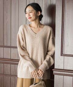 Droite lautreamont / ドロワットロートレアモン ニット・セーター | スパンコールVネックニット≪手洗い可能≫