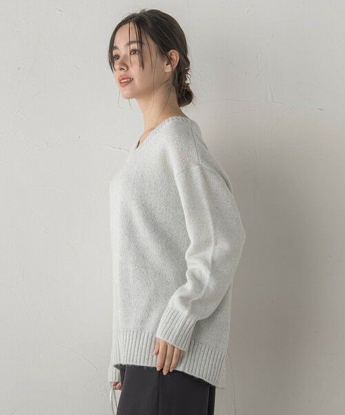 Droite lautreamont / ドロワットロートレアモン ニット・セーター | スパンコールVネックニット≪手洗い可能≫ | 詳細2