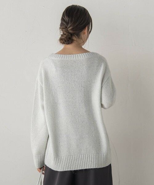 Droite lautreamont / ドロワットロートレアモン ニット・セーター | スパンコールVネックニット≪手洗い可能≫ | 詳細3