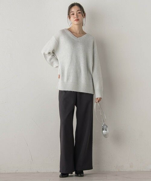 Droite lautreamont / ドロワットロートレアモン ニット・セーター | スパンコールVネックニット≪手洗い可能≫ | 詳細5