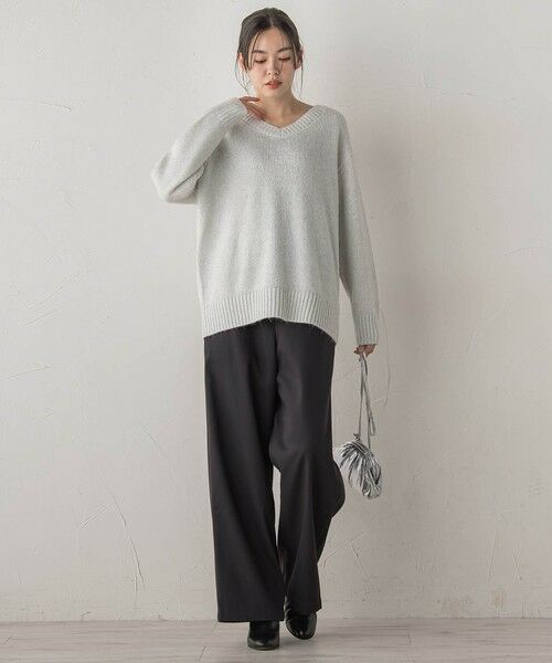 Droite lautreamont / ドロワットロートレアモン ニット・セーター | スパンコールVネックニット≪手洗い可能≫ | 詳細8