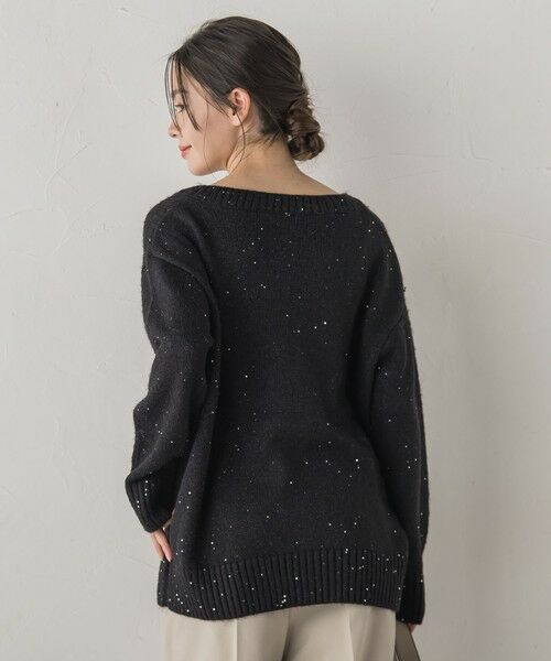 Droite lautreamont / ドロワットロートレアモン ニット・セーター | スパンコールVネックニット≪手洗い可能≫ | 詳細12