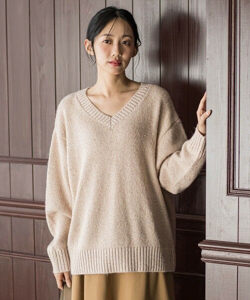 Droite lautreamont / ドロワットロートレアモン ニット・セーター | スパンコールVネックニット≪手洗い可能≫ | 詳細18