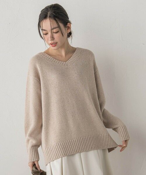 Droite lautreamont / ドロワットロートレアモン ニット・セーター | スパンコールVネックニット≪手洗い可能≫ | 詳細28