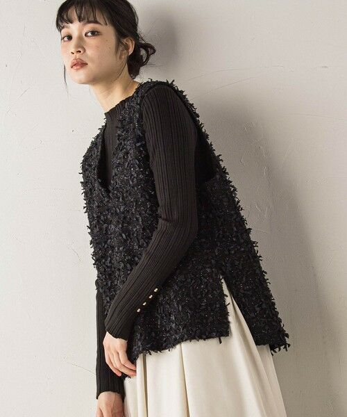 Droite lautreamont / ドロワットロートレアモン シャツ・ブラウス | モナコツィードブラウス≪手洗い可能≫ | 詳細5