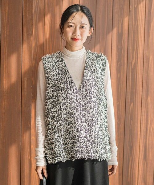 Droite lautreamont / ドロワットロートレアモン シャツ・ブラウス | モナコツィードブラウス≪手洗い可能≫ | 詳細9