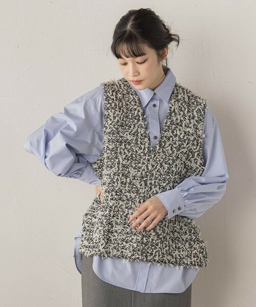 Droite lautreamont / ドロワットロートレアモン シャツ・ブラウス | モナコツィードブラウス≪手洗い可能≫ | 詳細20