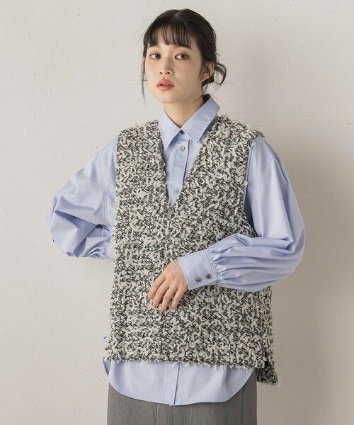 Droite lautreamont / ドロワットロートレアモン シャツ・ブラウス | モナコツィードブラウス≪手洗い可能≫ | 詳細21