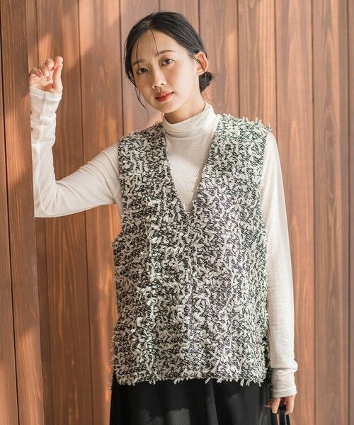 Droite lautreamont / ドロワットロートレアモン シャツ・ブラウス | モナコツィードブラウス≪手洗い可能≫ | 詳細12