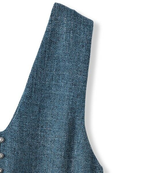 Droite lautreamont / ドロワットロートレアモン ロング・マキシ丈ワンピース | ツィードVネックジャンスカワンピース | 詳細14