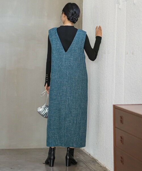 Droite lautreamont / ドロワットロートレアモン ロング・マキシ丈ワンピース | ツィードVネックジャンスカワンピース | 詳細9