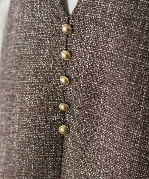 Droite lautreamont / ドロワットロートレアモン ロング・マキシ丈ワンピース | ツィードVネックジャンスカワンピース | 詳細21