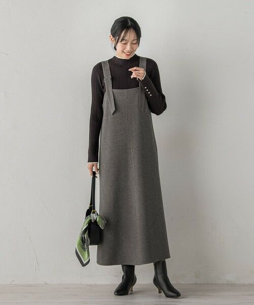 Droite lautreamont / ドロワットロートレアモン ロング・マキシ丈ワンピース | 両面ピーチ起毛ジャンスカ≪洗濯機で洗える≫ | 詳細5