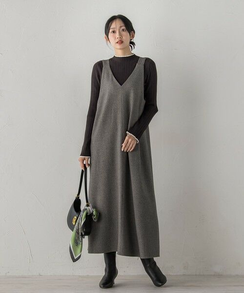 Droite lautreamont / ドロワットロートレアモン ロング・マキシ丈ワンピース | 両面ピーチ起毛ジャンスカ≪洗濯機で洗える≫ | 詳細8