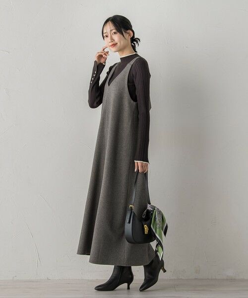 Droite lautreamont / ドロワットロートレアモン ロング・マキシ丈ワンピース | 両面ピーチ起毛ジャンスカ≪洗濯機で洗える≫ | 詳細9