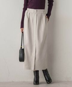 Droite lautreamont / ドロワットロートレアモン ミニ・ひざ丈スカート | スエードフロント切替えナロースカート≪手洗い可能≫